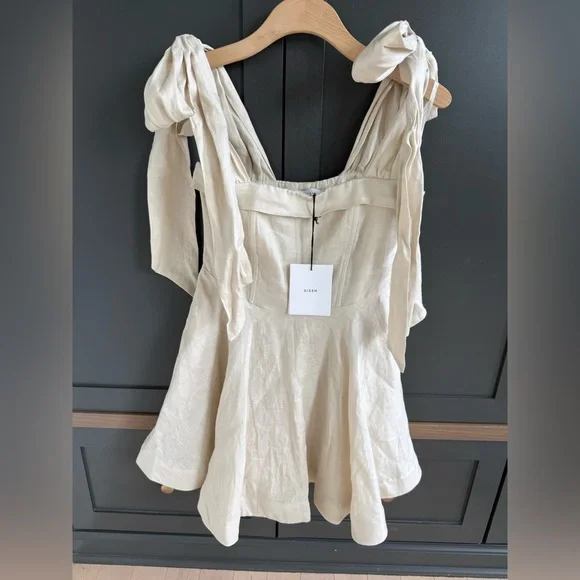 long white linen maxi dress Bellez Linen Maxi Dress White